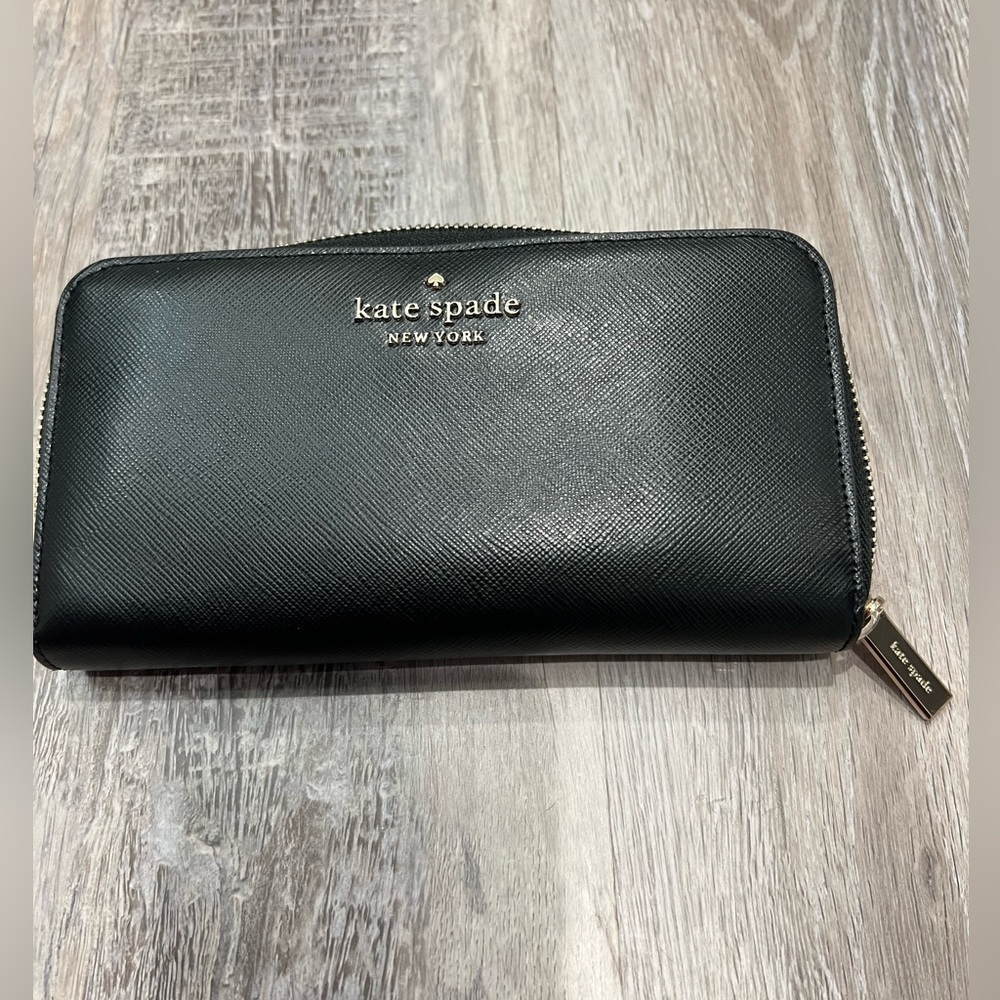 Kate Spade Black Zip-Around Wallet